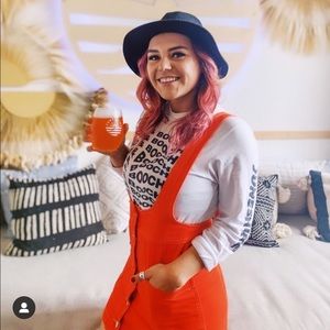 Orange Overall Dress